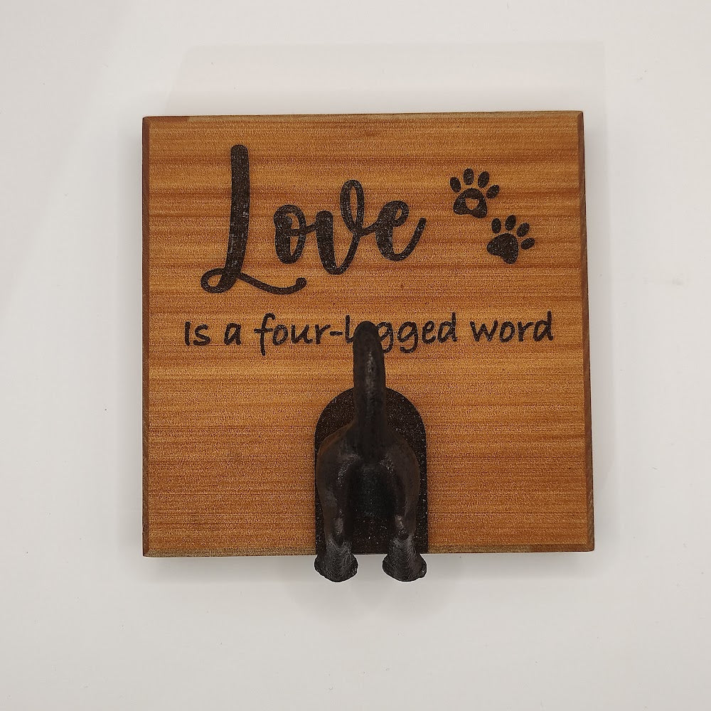 Dog Leash Hooks - engraved