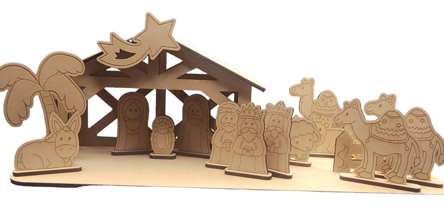 Nativity Scene - Kitset MDF