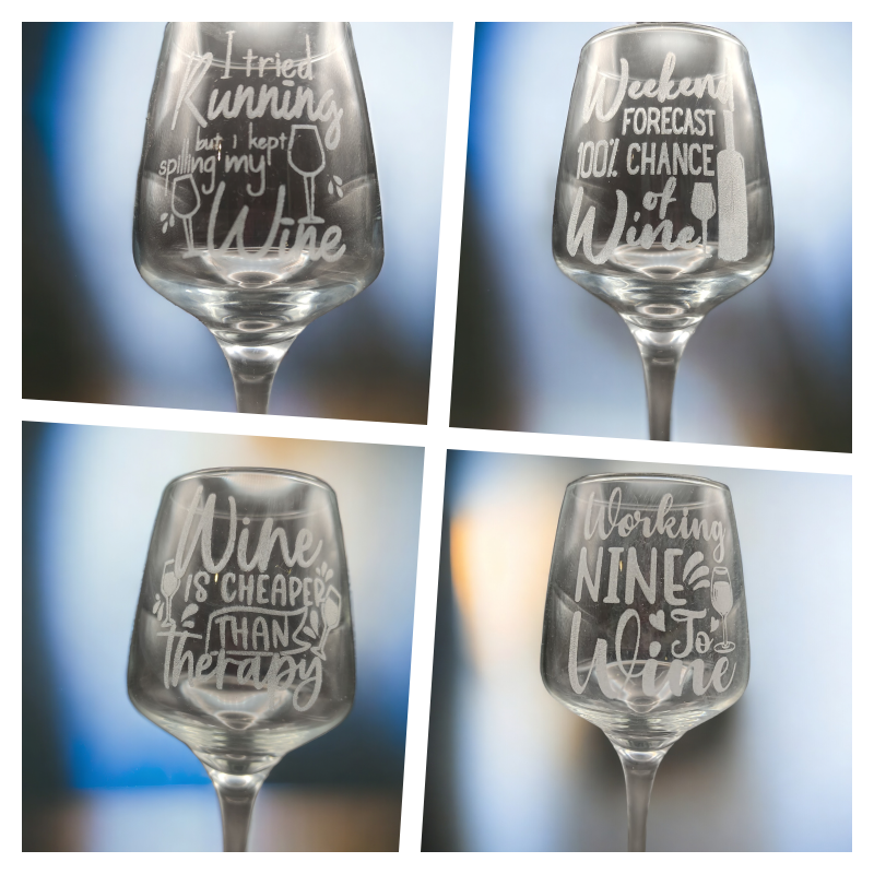 Engraved Wine Glasses