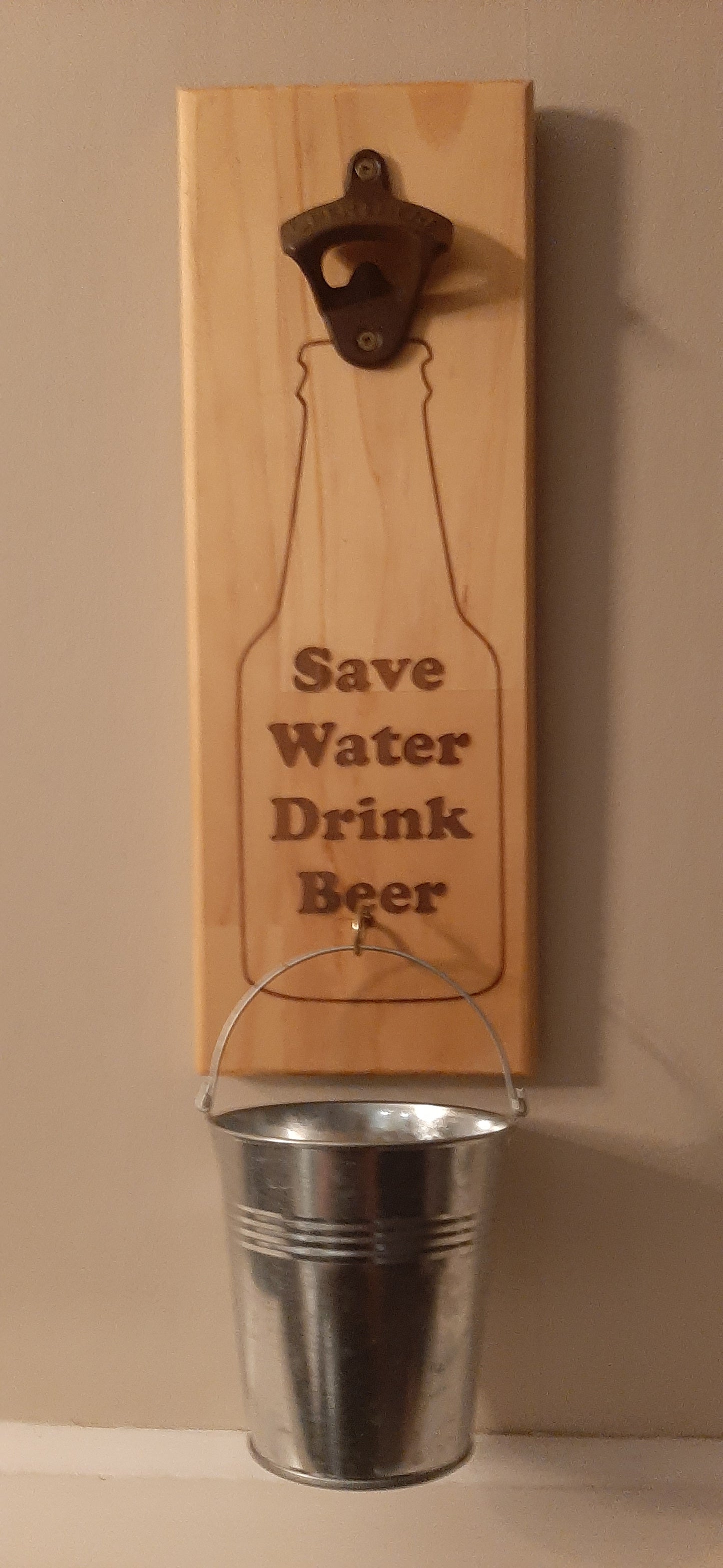 Bottle Opener With Bucket - Various engraved designs available