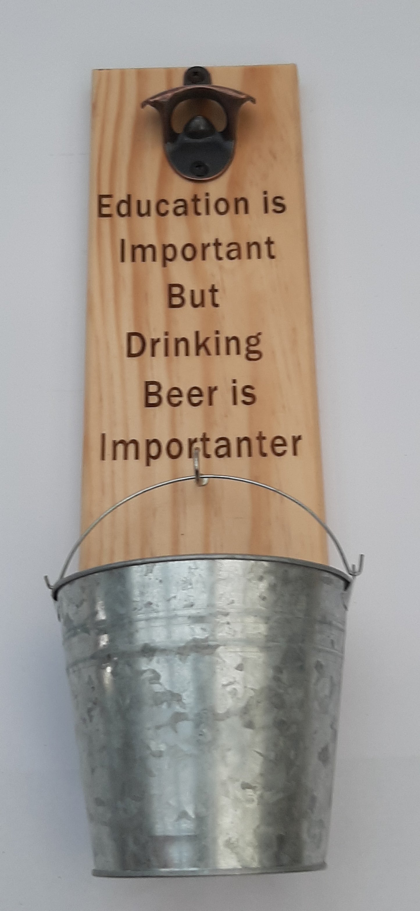 Bottle Opener With Bucket - Various engraved designs available