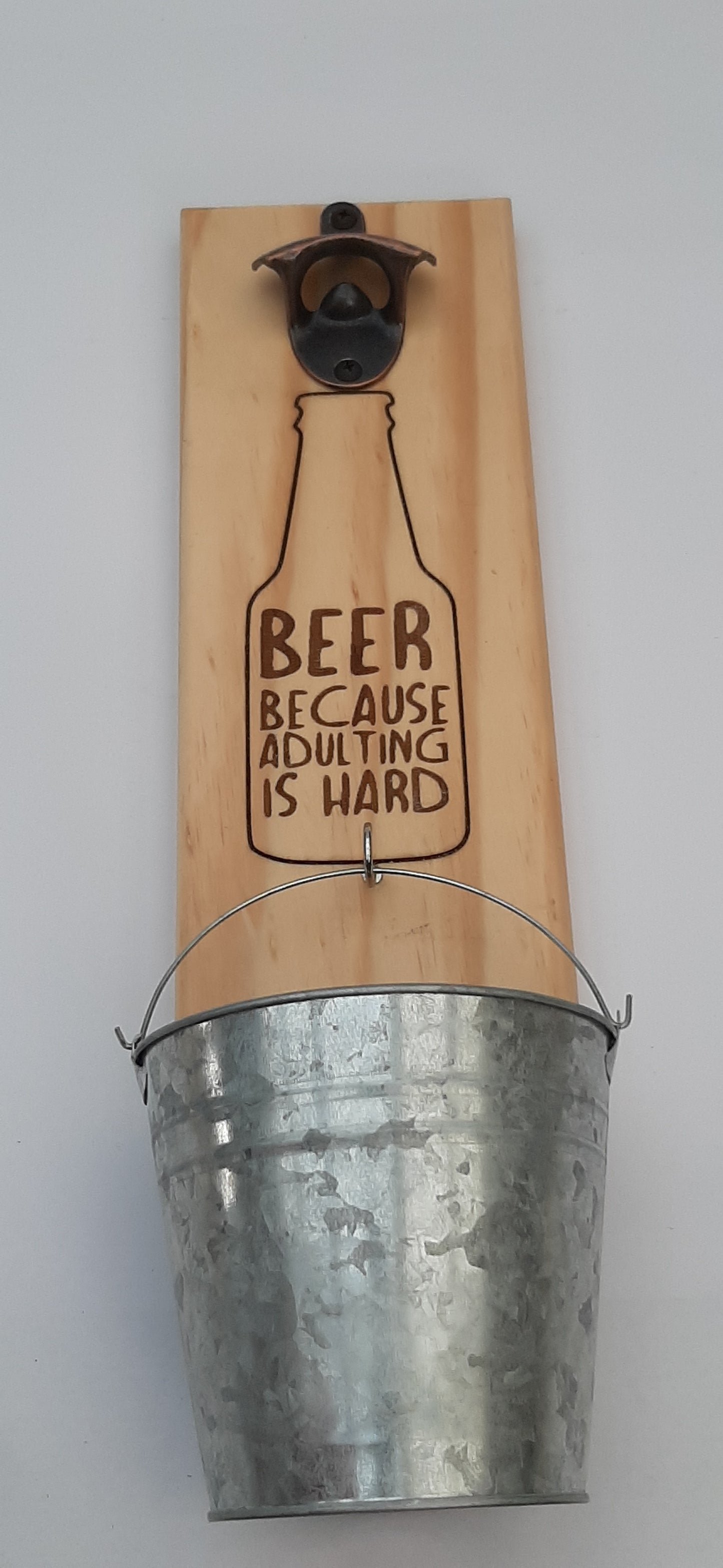 Bottle Opener With Bucket - Various engraved designs available