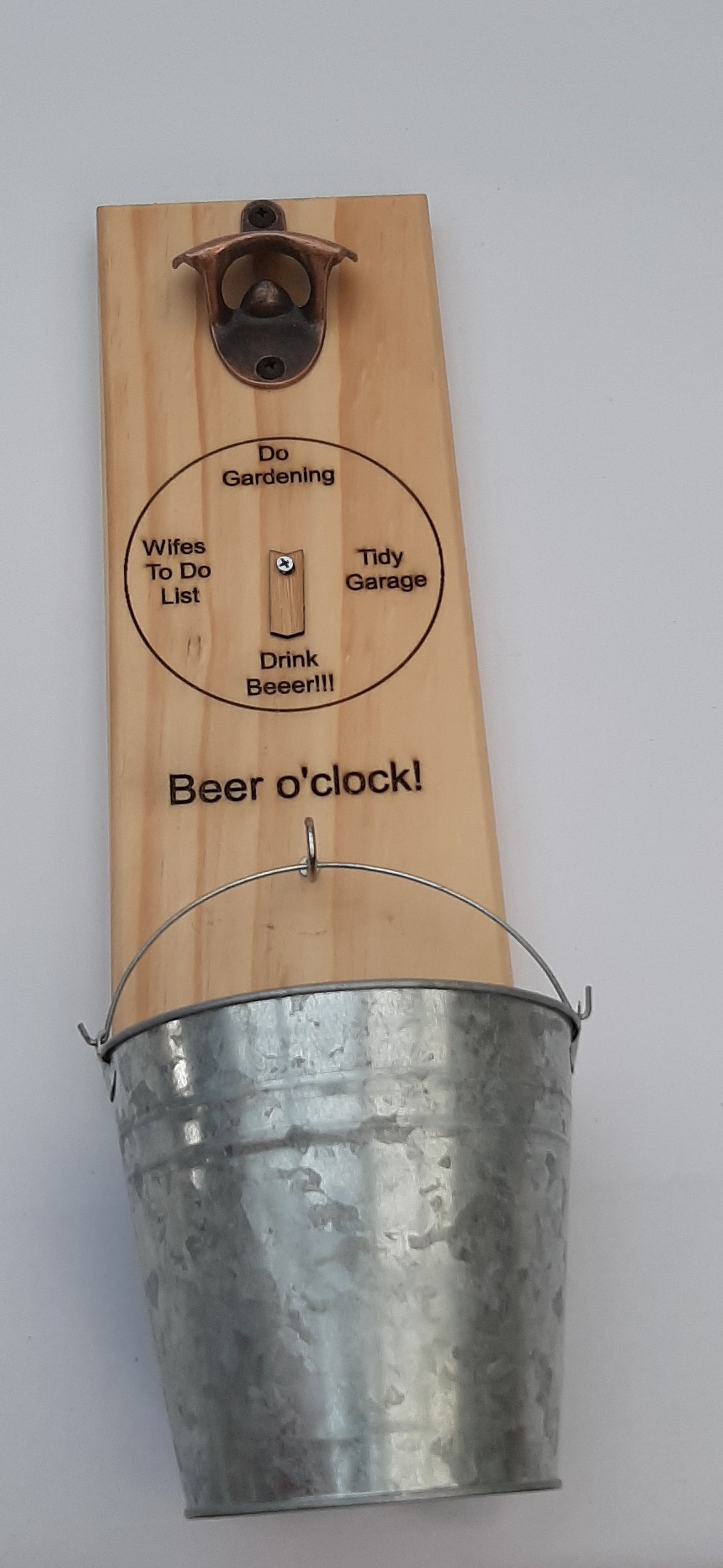 Bottle Opener With Bucket - Various engraved designs available