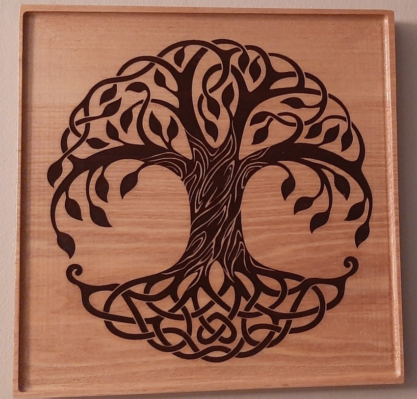 Tree of Life Engraved on Rimu