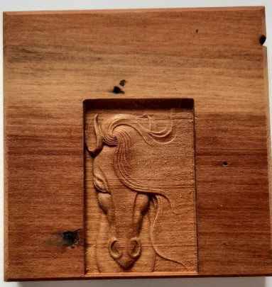 NZ Wooden Horse Sign - Carved