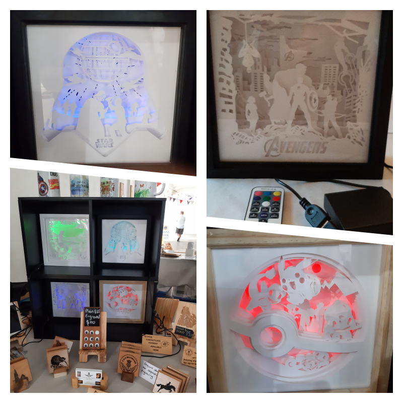 Light Boxes - LED Shadow Box - Night Lights