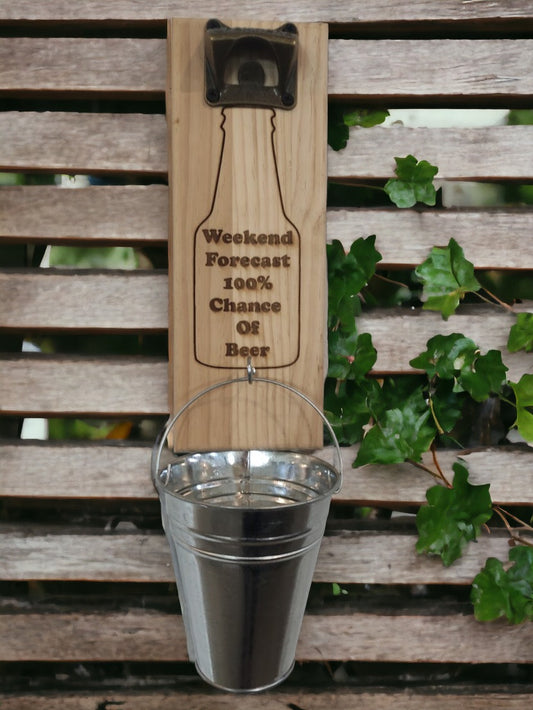 Bottle Opener With Bucket - Various engraved designs available