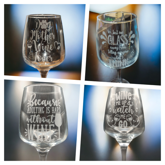 Engraved Wine Glasses