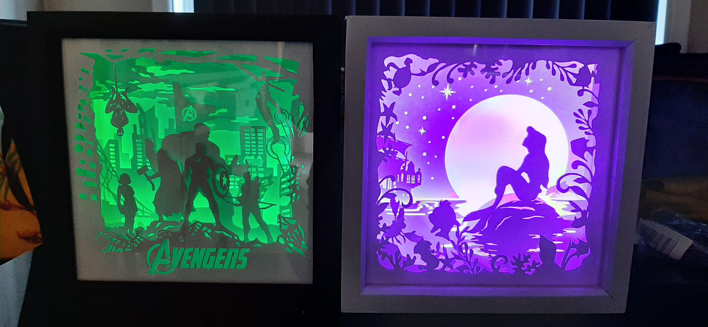 Light Boxes - LED Shadow Box - Night Lights